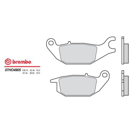 Zadné brzdové doštičky / obloženie Brembo Honda 125 CBR R 2004 - 2010 směs 05