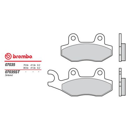 Rear brake pads Brembo Benelli 150 CAFFE' NERO 2011 - 2015 type OEM