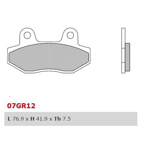 Zadné brzdové doštičky / obloženie Brembo Hyosung 250 GT P 2013 -  směs SP