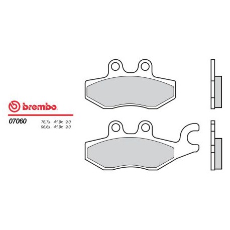 Rear brake pads Brembo Piaggio 350 BEVERLY S 2014 -  type XS