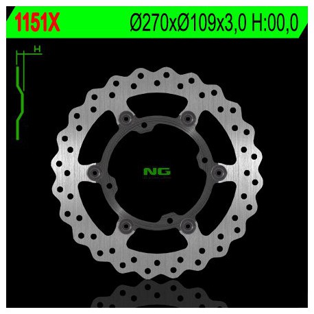 Front brake disc NG Kawasaki 250 KX F RACING 2020