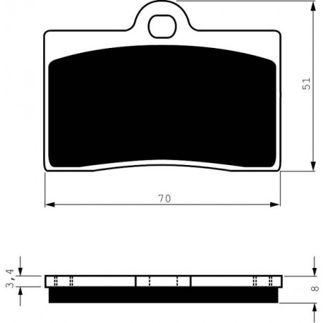 Front brake pads Goldfren Cagiva River 600 1995-1999 type AD