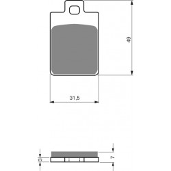 Front brake pads Goldfren Piaggio Hexagon 125 1996-1997 type AD