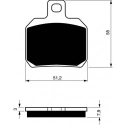 Front brake pads Goldfren Piaggio X9 125 2003-2005 type AD