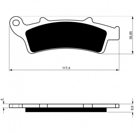 Front brake pads Goldfren Aprilia Atlantic 500 (Sprint) 2006-2011 type AD