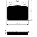 Front brake pads Goldfren BMW K 75 1984-1996 type S3