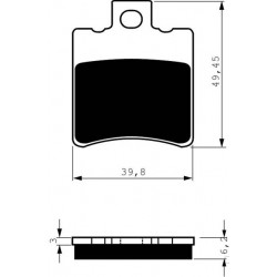 Front brake pads Goldfren Piaggio SKR 125 1994-1997 type S3