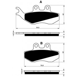 Front brake pads Goldfren Piaggio Skipper 125 1999-2004 type S3