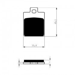 Front brake pads Goldfren Piaggio Liberty 125 (<2002) 1998-2002 type S3