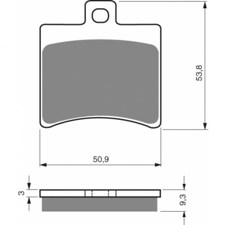 Bremsbeläge hinten Goldfren Aprilia Atlantic 250 2004-2008 typ AD