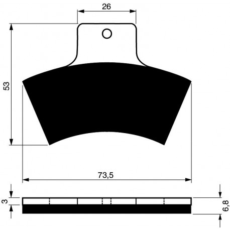 Rear brake pads Goldfren Polaris Magnum 325 2x4 2000-2002 type AD