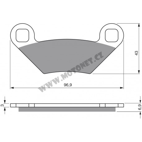 Rear brake pads Goldfren Polaris Sportsman XP 850 2009-2014 type AD