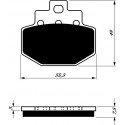 Rear brake pads Goldfren Piaggio Super Hexagon 180 2001-2008 type S3