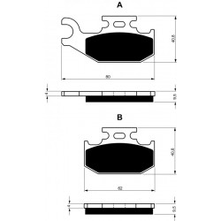 Rear brake pads Goldfren Can-Am Renegade 800 2008-2008 type S3