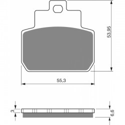 Rear brake pads Goldfren Piaggio X9 125 2006-2007 type S3