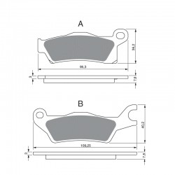 Rear brake pads Goldfren Can-Am Renegade 800 2012-2014 type S3