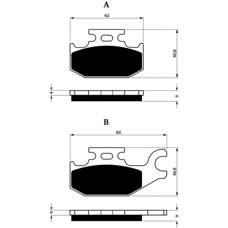 Rear brake pads Goldfren Can-Am Renegade 800 2009-2011 type S33