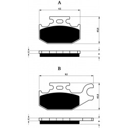 Rear brake pads Goldfren Can-Am Outlander 800 Max 2007-2012 type S33