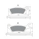 Rear brake pads Goldfren Can-Am Outlander 800 2013-2014 type S33