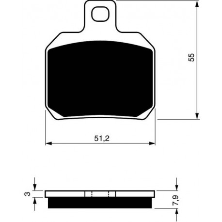 Rear brake pads Goldfren Benelli BN 600 2014-2016 type S33