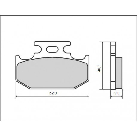 Hinten bremsbeläge Brenta Kawasaki KLX 250 (R) 1993-1998 Sinter