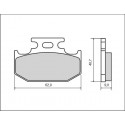 Hinten bremsbeläge Brenta Kawasaki KLX 250 (R) 1993-1998 Sinter