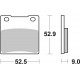 Rear brake pads SBS Suzuki GSX 400 FWS 1983 type HF