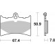 Rear brake pads SBS KTM EXC 350  1987 type HF