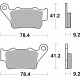 Rear brake pads SBS Husqvarna  570 Nox 2001 - 2003 type HF