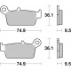 Rear brake pads SBS Gas Gas MC 125  2003 - 2013 type RSI