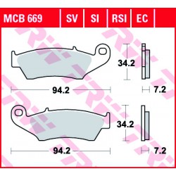 Front brake pads TRW / Lucas Suzuki DR-Z 400 E 2000 - 2005 type RSI