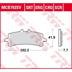 Predné brzdové doštičky / obloženie TRW / Lucas Ducati  1200 Multistrada S 2015 - 2017 směs SRQ