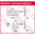 Front brake pads TRW / Lucas Yamaha YZF 1000 R1 2007 - 2008 type SV