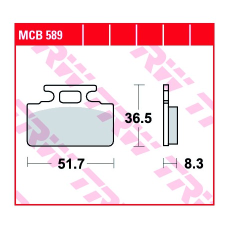 Front brake pads TRW / Lucas SYM  125 Tonik 2011 - 