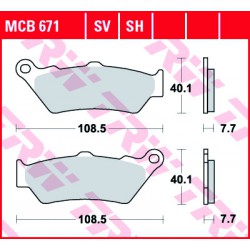 Front brake pads TRW / Lucas Honda FX 650 Vigor 1999 - 2002