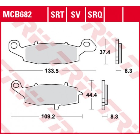 Přední brzdové destičky TRW / Lucas Suzuki DR 800 S, SU 1996 - 1999