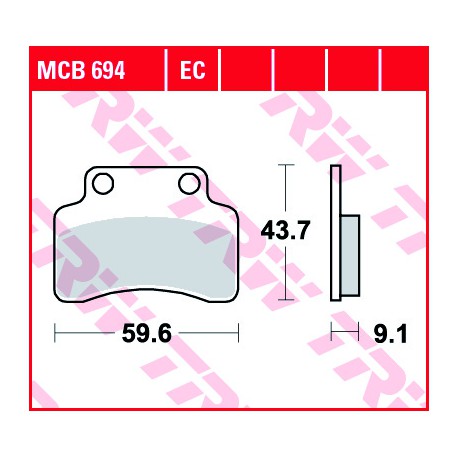 Front brake pads TRW / Lucas Keeway  50 Focus 2006 - 2007