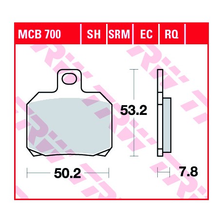 Rear brake pads TRW / Lucas Moto Morini  1200 11,5 2018 -  směs RQ