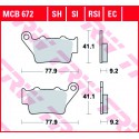 Rear brake pads TRW / Lucas Husaberg FE 400 , S,E 1998 - 2002 směs RSI