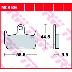 Rear brake pads TRW / Lucas Honda SZX 50 X8R-S, X8R-X 1998 - 