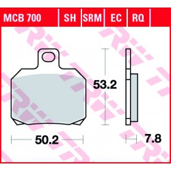 Rear brake pads TRW / Lucas Moto Morini  1200 Milano 2018 - 