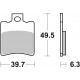 Front brake pads SBS Aprilia SR 50 Ditech 2001 - 2006 směs HF