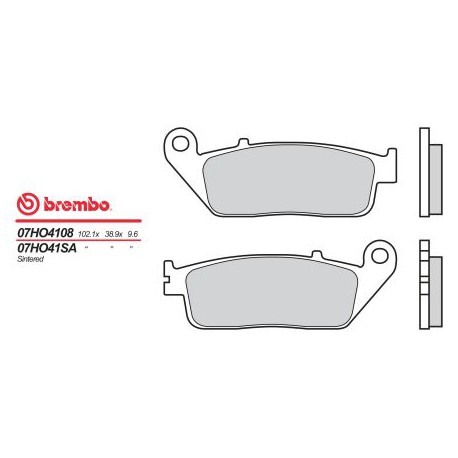 Vorne bremsbeläge Brembo Honda 750 NC S DCT 2014 -  typ 08