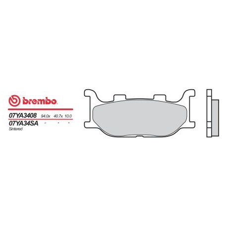 Vorne bremsbeläge Brembo Yamaha 1100 XVS DRAG STAR CLASSIC 2000 - 2006 typ LA