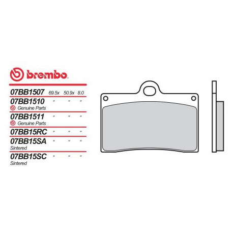 Front brake pads Brembo Sachs 800 S 805 2003 -  type LA