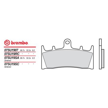 Predné brzdové doštičky / obloženie Brembo Kawasaki 600 ZX-6R 1998 - 2002 směs SA