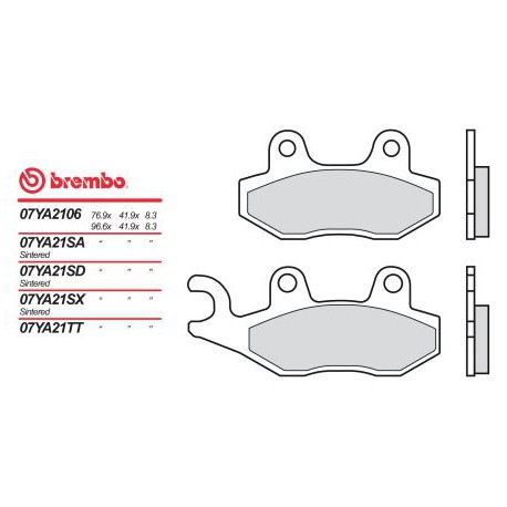 Front brake pads Brembo Kawasaki 150 KLX D-TRACKER 2016 -  type SX